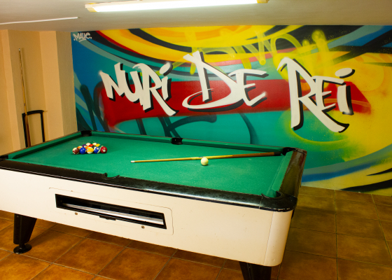 Salón de juegos, relax, Tv, ping pong, billar, diana de dard
